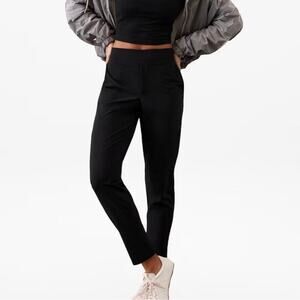 Athleta Brooklyn Ankle Pull On Pant Trouser Black 8
